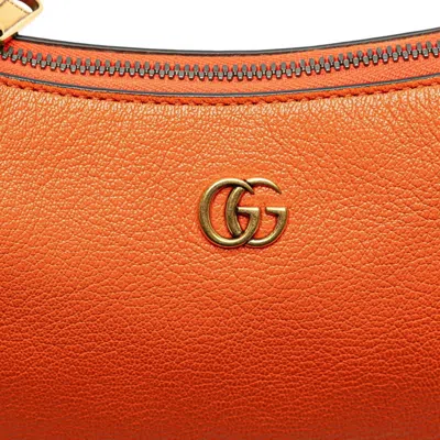 Pre-owned Gucci Gg Marmont Orange Leather Handbag Shoulder Bag ()