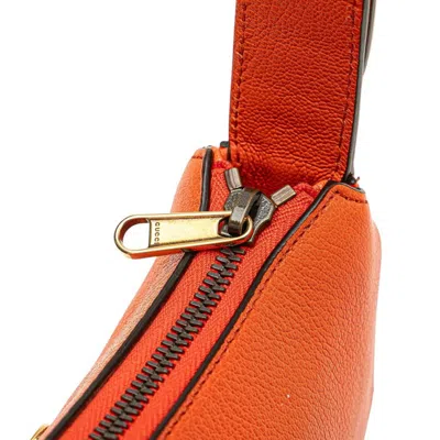 Pre-owned Gucci Gg Marmont Orange Leather Handbag Shoulder Bag ()