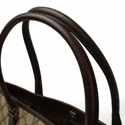 Pre-owned Gucci Gg Plus Beige Brown Gg Plus Tote Bag () In Multi