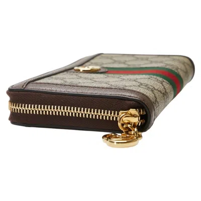 Pre-owned Gucci Gg Supreme Beige Brown Gg Supreme Coin Purse/coin Case ()