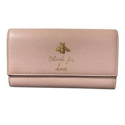 Pre-owned Gucci Gold Black Pink Long Wallet (bi-fold) ()