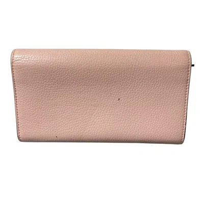 Pre-owned Gucci Gold Black Pink Long Wallet (bi-fold) ()