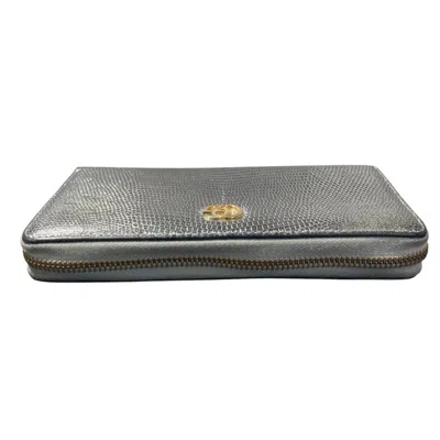 Pre-owned Gucci Gold Silver Leather Long Wallet (bi-fold) () In Multi