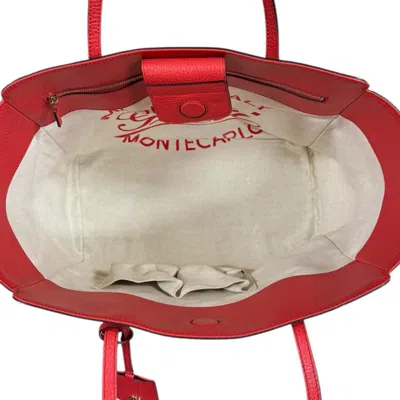 Pre-owned Gucci Swing Ivory Red Color Canvas Leather Tote Bag ()