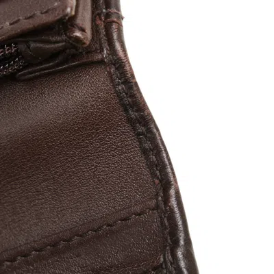 Pre-owned Gucci Ssima Brown Leather Long Wallet (bi-fold) ()