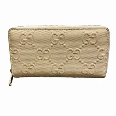 Pre-owned Gucci Ivory Leather Long Wallet (bi-fold) () In White
