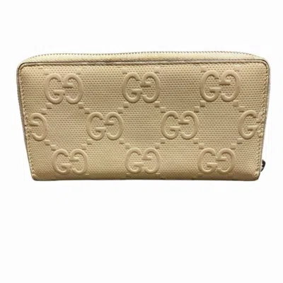 Pre-owned Gucci Ivory Leather Long Wallet (bi-fold) () In White
