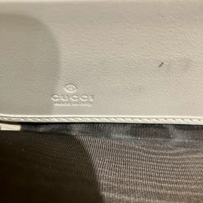 Pre-owned Gucci Ivory Leather Long Wallet (bi-fold) () In White