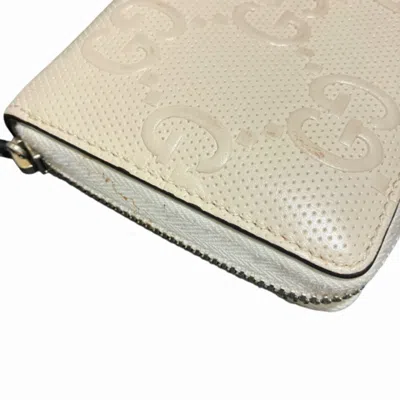 Pre-owned Gucci Ivory Leather Long Wallet (bi-fold) () In White