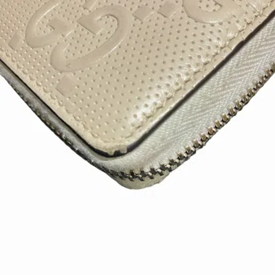 Pre-owned Gucci Ivory Leather Long Wallet (bi-fold) () In White