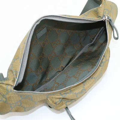 Pre-owned Gucci Khaki Nylon Fanny Pack Sling Bag () In Brown
