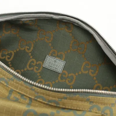Pre-owned Gucci Khaki Nylon Fanny Pack Sling Bag () In Brown