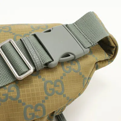 Pre-owned Gucci Khaki Nylon Fanny Pack Sling Bag () In Brown
