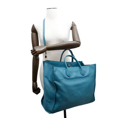 Pre-owned Gucci Light Blue Leather Tote Bag ()