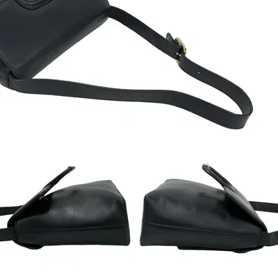 Pre-owned Gucci Navy Leather Pochette Shoulder Bag () In Blue