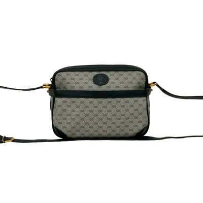 Pre-owned Gucci Navy Leather Pvc Pochette Shoulder Bag () In Blue