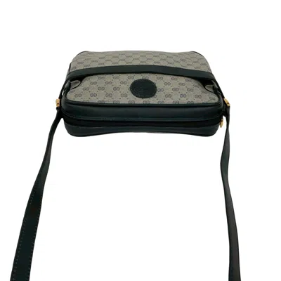 Pre-owned Gucci Navy Leather Pvc Pochette Shoulder Bag () In Blue