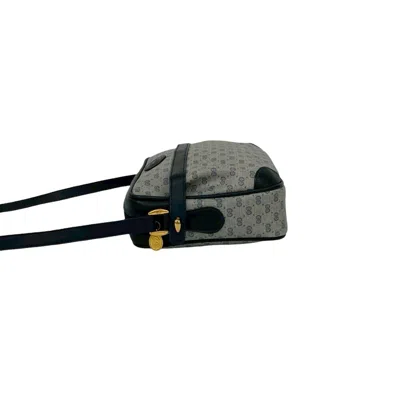 Pre-owned Gucci Navy Leather Pvc Pochette Shoulder Bag () In Blue