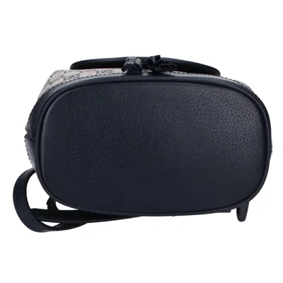 Pre-owned Gucci Navy Pvc Backpack () In Blue