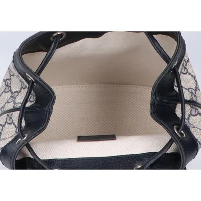 Pre-owned Gucci Navy Pvc Backpack () In Blue