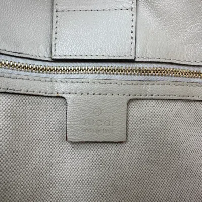 Pre-owned Gucci Off-white Leather Tote Bag ()