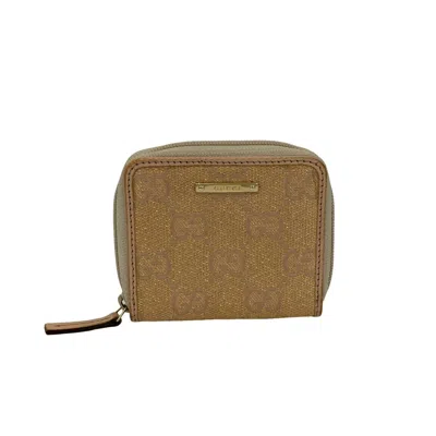 Pre-owned Gucci Pink Canvas Leather Coin Purse/coin Case ()