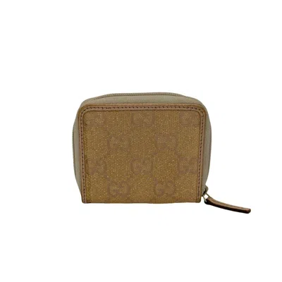 Pre-owned Gucci Pink Canvas Leather Coin Purse/coin Case ()