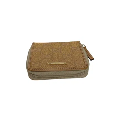 Pre-owned Gucci Pink Canvas Leather Coin Purse/coin Case ()