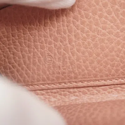 Pre-owned Gucci Pink Leather Long Wallet (bi-fold) ()