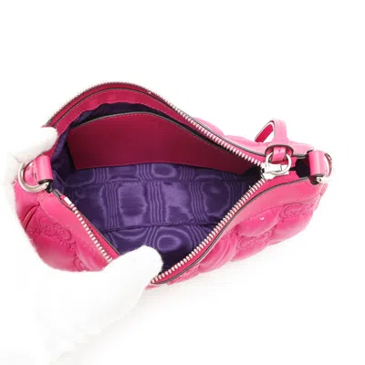 Pre-owned Gucci Pink Nylon Leather Shoulder Bag ()
