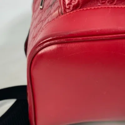 Pre-owned Gucci Red Color Leather Backpack ()