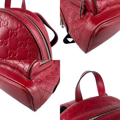 Pre-owned Gucci Red Color Leather Backpack ()