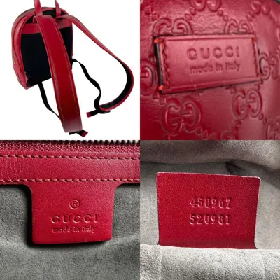 Pre-owned Gucci Red Color Leather Backpack ()