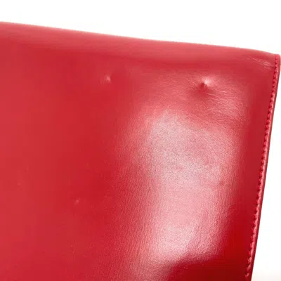 Pre-owned Gucci Red Color Leather Clutch Bag Shoulder Bag ()