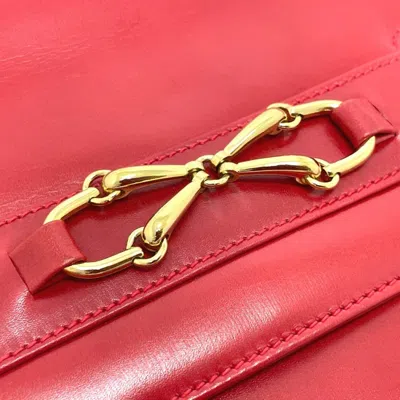 Pre-owned Gucci Red Color Leather Clutch Bag Shoulder Bag ()