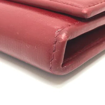 Pre-owned Gucci Red Color Leather Long Wallet (bi-fold) ()