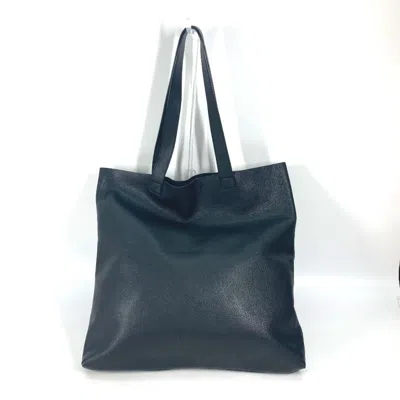 Pre-owned Gucci Sherry Line Black Leather Shoulder Bag Tote Bag ()