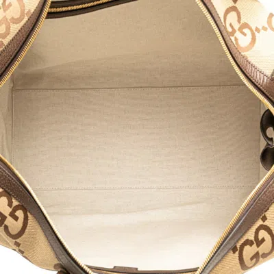 Pre-owned Gucci Sherry Line Brown Canvas Leather Boston Bag Shoulder Bag ()