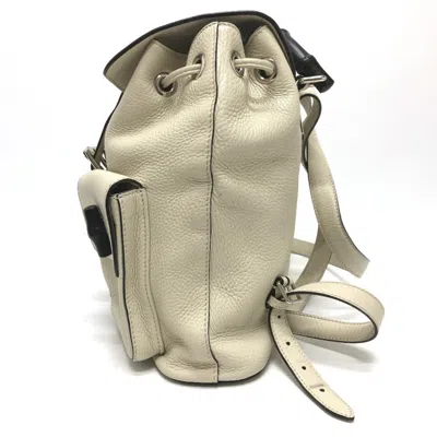 Pre-owned Gucci White Leather Backpack ()