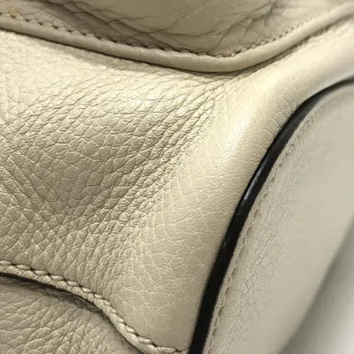 Pre-owned Gucci White Leather Backpack ()