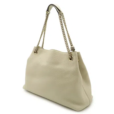 Pre-owned Gucci White Leather Shoulder Bag Tote Bag ()