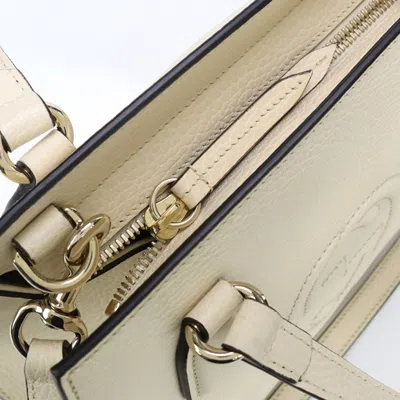 Pre-owned Gucci White Leather Tote Bag ()
