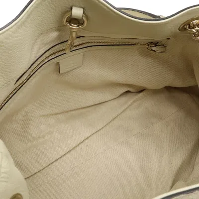 Pre-owned Gucci White Leather Shoulder Bag Tote Bag ()
