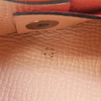 Pre-owned Hermes Bastia Rose Eglantine Epsom Leather Coin Purse/coin Case ()