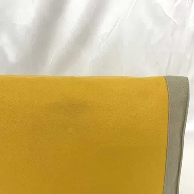 Pre-owned Hermes Beige Yellow Cotton Canvas Clutch Bag Pouch () In Multi