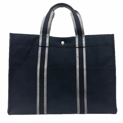 Pre-owned Hermes Black Canvas Tote Bag ()