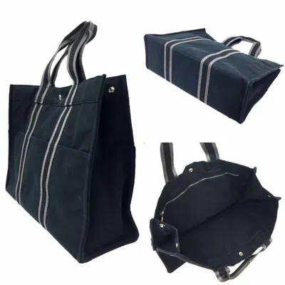 Pre-owned Hermes Black Canvas Tote Bag ()