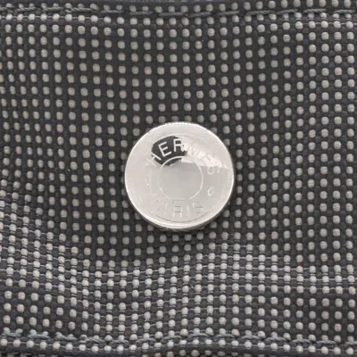 Pre-owned Hermes Black Gray Nylon Canvas Backpack () In Multi