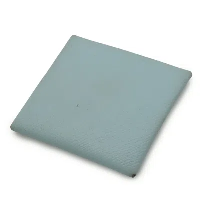 Pre-owned Hermes Blue Atoll Mint Blue Epsom Leather Coin Purse/coin Case ()