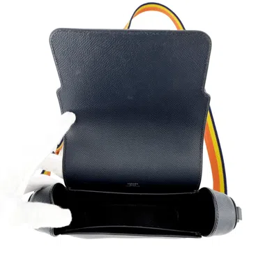 Pre-owned Hermes Blue Indigo Epsom Leather Shoulder Bag ()